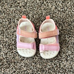 Pink and Purple Strappy Sandals